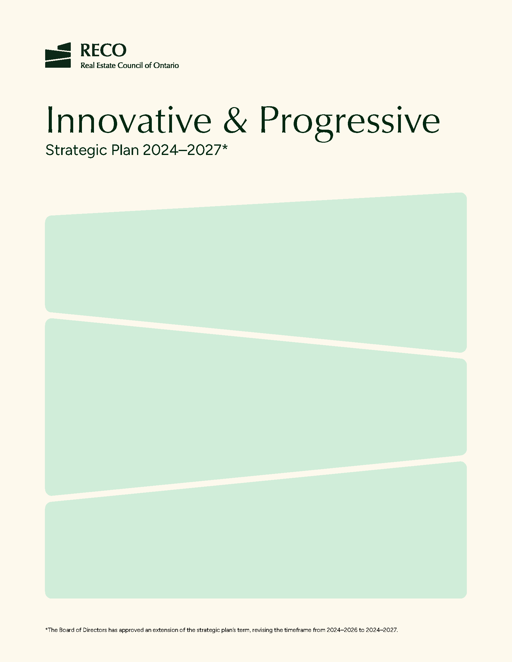 Read the RECO strategic plan for 2024-2027